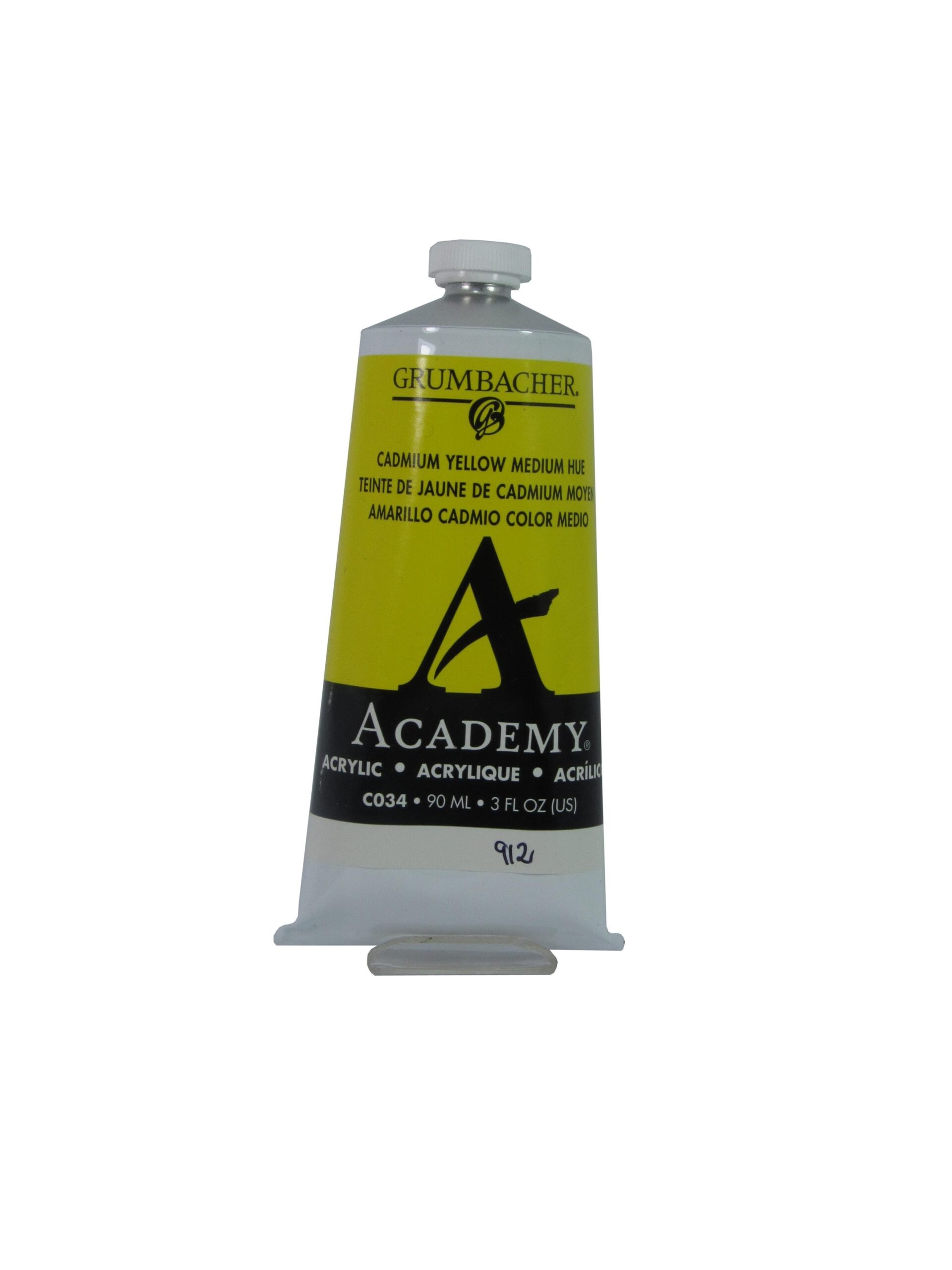 Grumbacher Academy Acrylics Cadmium Yellow Medium Hue 90 ml